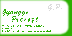 gyongyi preiszl business card