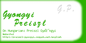 gyongyi preiszl business card